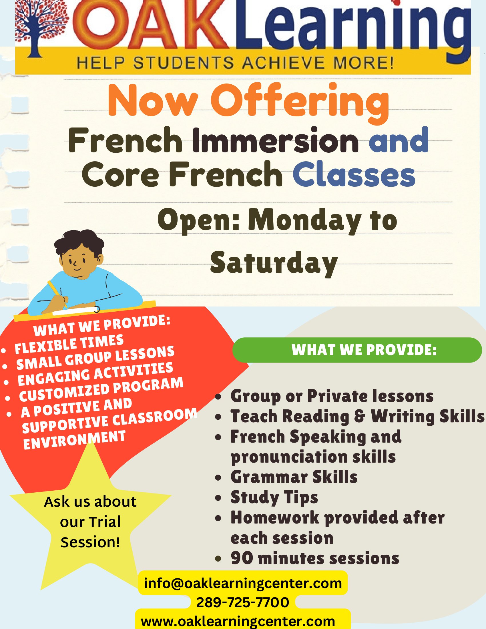 French Immersion Or Core French Group Lessons